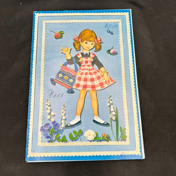 Vintage 1982 Vivi Paper Doll Book Pop Up Nursery Scene Clothes Denmark Uncut New - Picture 1 of 7